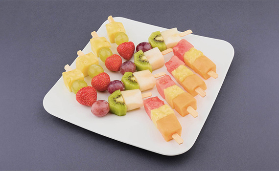Brochetas de fruta