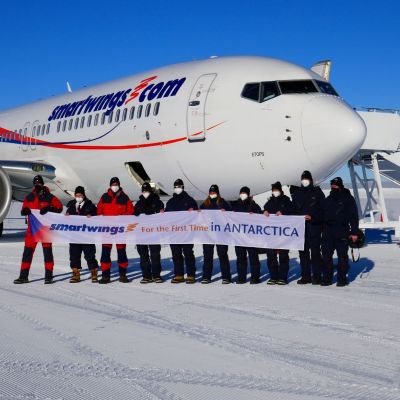 Boeingem 737 MAX přistál na Antarktidě Boeingem 737 MAX přistál na Antarktidě