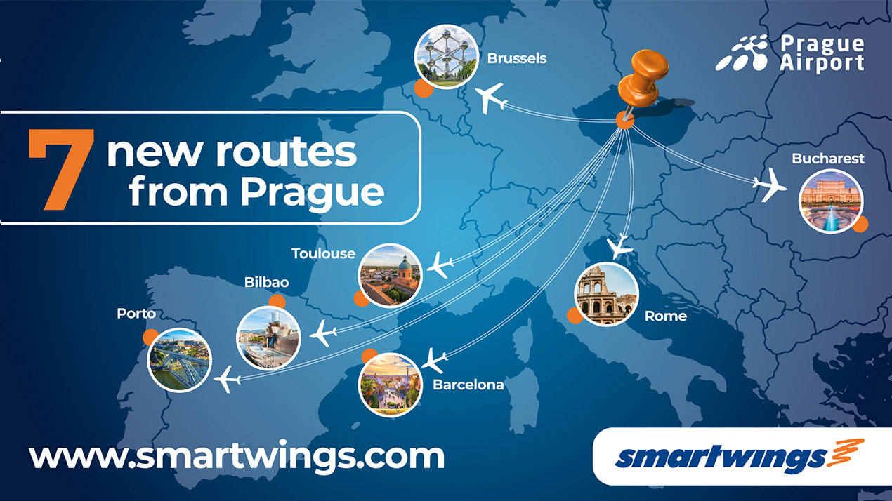  7 new routes from Prague